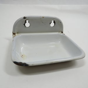 Soap Dish Enamel Vintage Bath Collectible