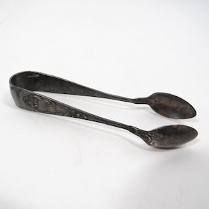 Sugar Tongs  silver plated Vintage Ornate Serving Collectible