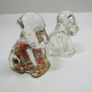 2 Glass Dogs Vintage collectible