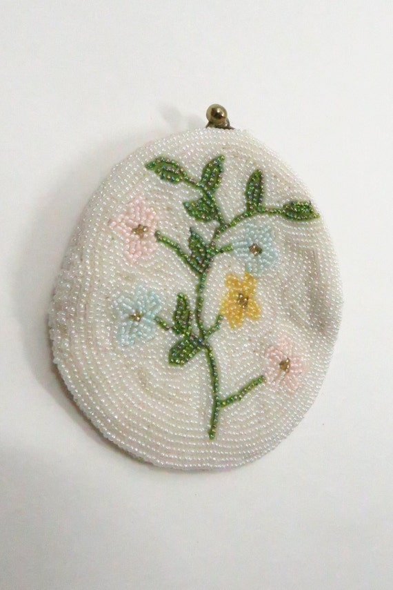 Coin Purse Beaded Delill Vintage accessory