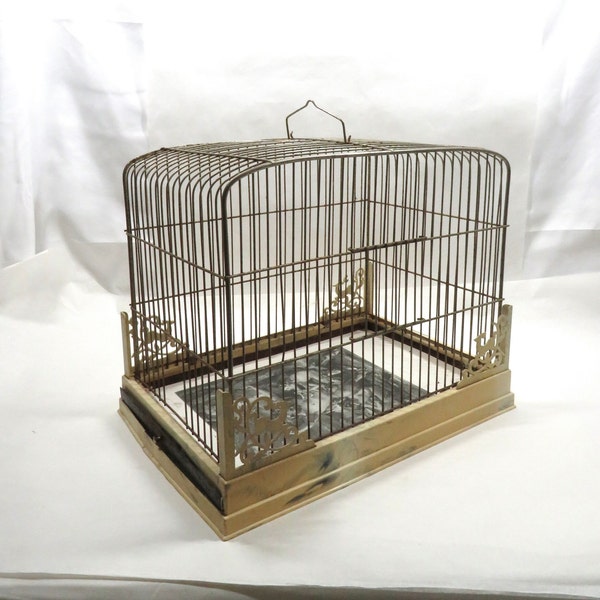 Bird Cage metal ornate detail Vintage cottage granny core