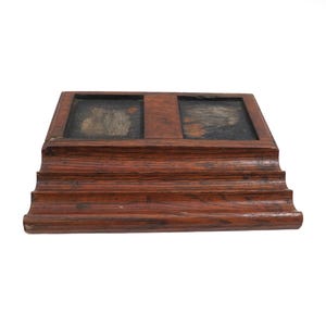 Wood Inkwell Base Antique desk / office collectible
