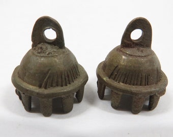 2 Bells Brass Claw foot Vintage