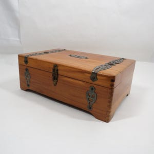 Wood Cedar Box Vintage storage collectible