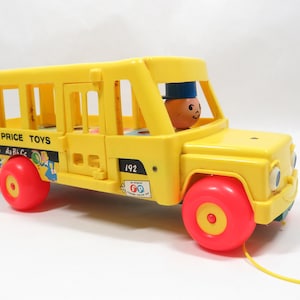 Fisher Price Bus Mid Century Little People vintage toy