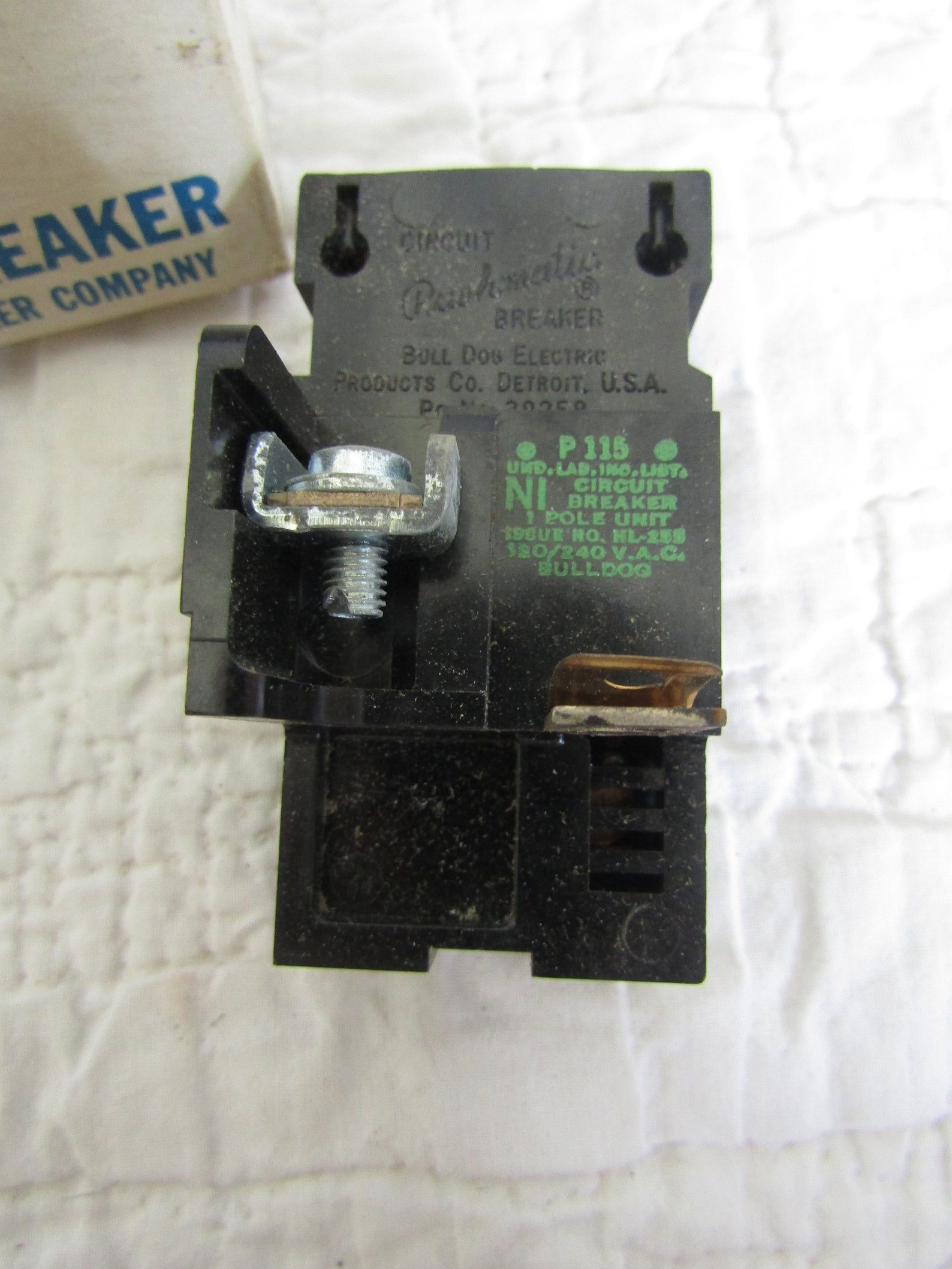 Circuit Breaker Pushmatic Vintage Etsy