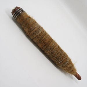 Wood bobbin Industrial Thread Spool with wool vintage
