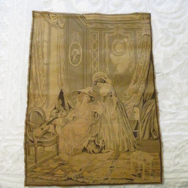 Tapestry Wall Decoration French Scene Antique