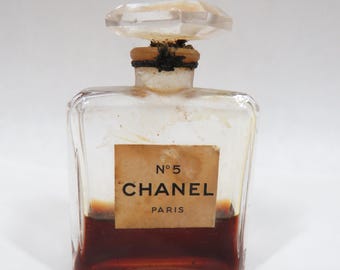 Chanel No 5 Vintage glass Perfume Bottle