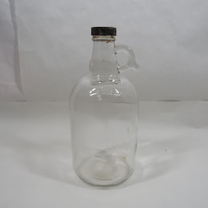 Glass bottle half Gallon Vintage storage