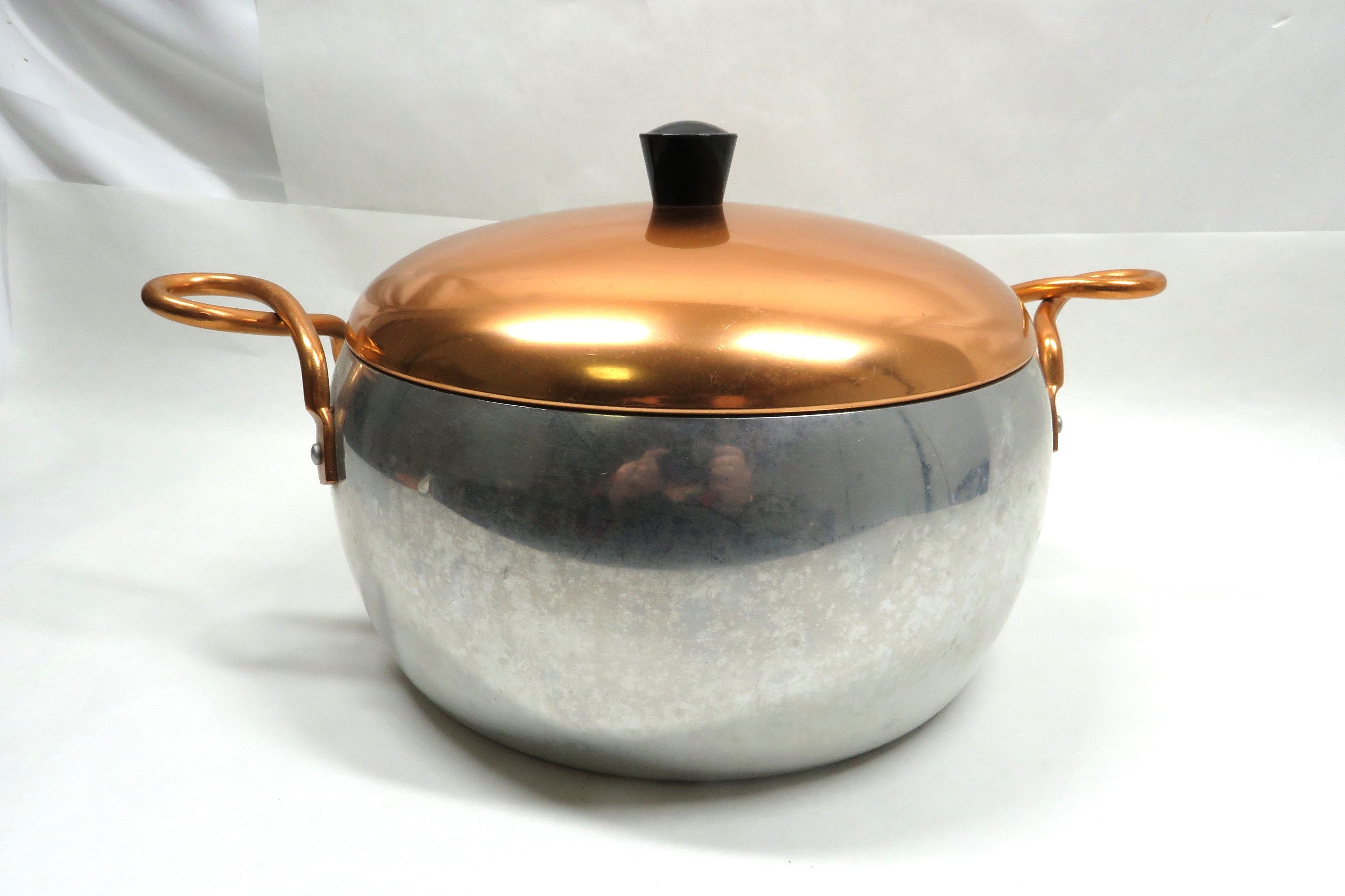 Hallite Aluminum Copper Color Cookware by Wear-ever 5 1/2 Quart Pot 3 1/2  Quart Pan 2 1/2 Quart Pan 1 1/2 Quart Pan Copper Color 