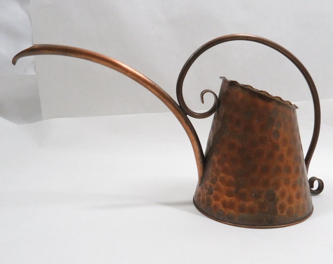 Gregorian Hammered Copper Watering Can Vintage Made in USA Etsy
