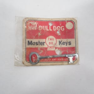 1 loper vintage metalen hoofdsleutel Bull Dog
