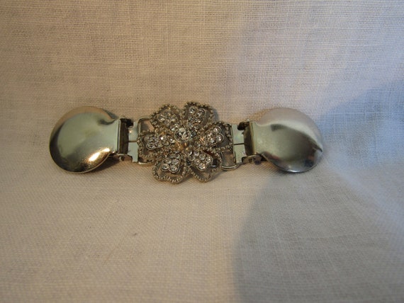 Rhinestone Sweater Guard Clip Vintage