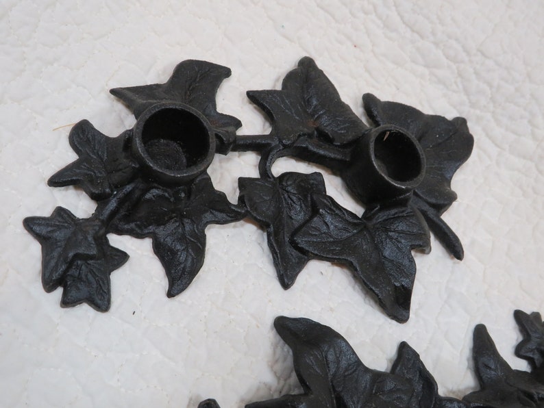 2 Candle Holders Cast Iron Wilton Vintage Etsy