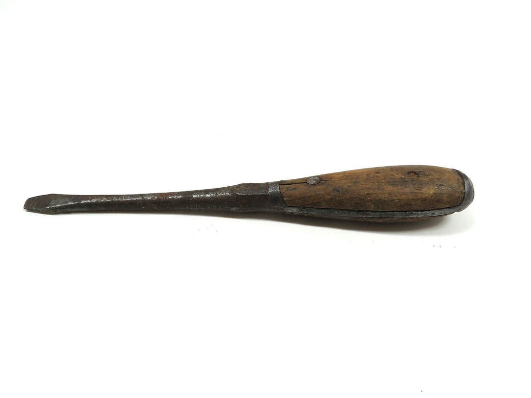 Wood Handle Screwdriver Antique Hand Tool Vintage Etsy