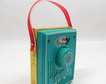 Pocket Radio Toy Fisher Price Vintage Mid Century Toy