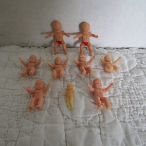 13pcs Vintage Plastic Babies Tiny Miniature Baby Doll Etsy