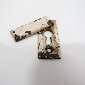Metal Keyhole Cover Vintage Salvage Hardware collectible