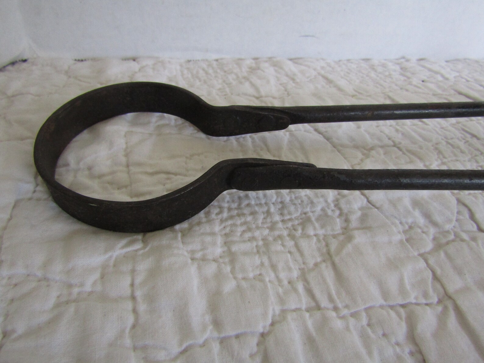 Fire Tongs Cast Iron Vintage Etsy