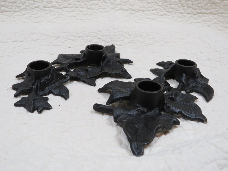 2 Candle Holders Cast Iron Wilton Vintage Etsy