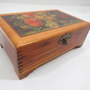 Holz Box Blumen oben Vintage Art Deco Riegel