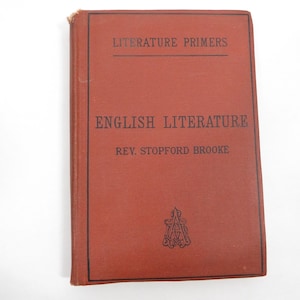 Englische Literatur 1885 Antike Grundierung von Rev Stopford Brooke, MA