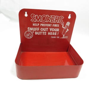 Metal Large Ashtray outdoor Vintage mid century collectible