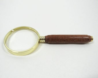 Magnifying Glass Hand Turned wood Handle