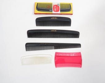 Vintage Ace Hard Rubber Comb Lot Bolta 9