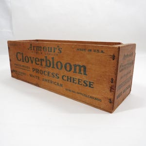 Wood box Cheese  Armour&#39;s Cloverbrand Brand Cheese Vintage