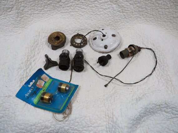Electrical Lighting Salvage Lot Parts Vintage - Etsy