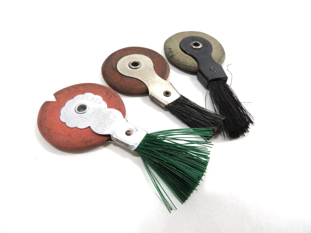 3 Wheel Erasers and Brushes Typewriter Accessories Vintage Etsy