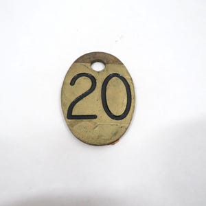 Cattle number tag Brass #20 NOS Vintage