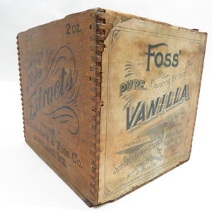 Wood Box Advertising Antique crate Dated 1906