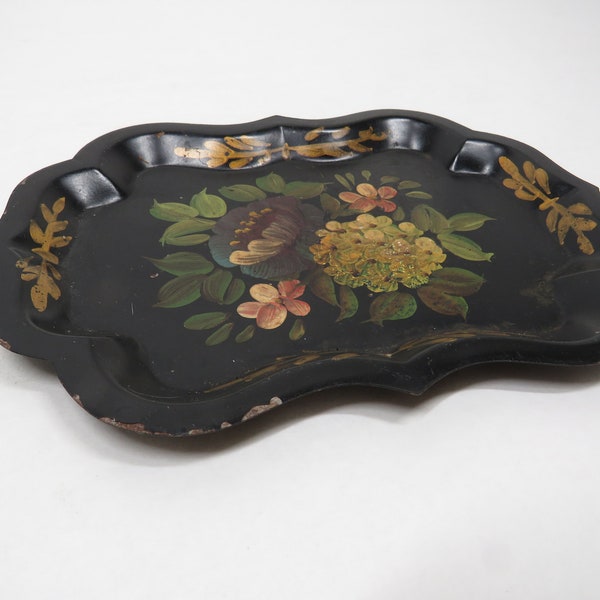 Tole Painted Tray Vintage Collectible