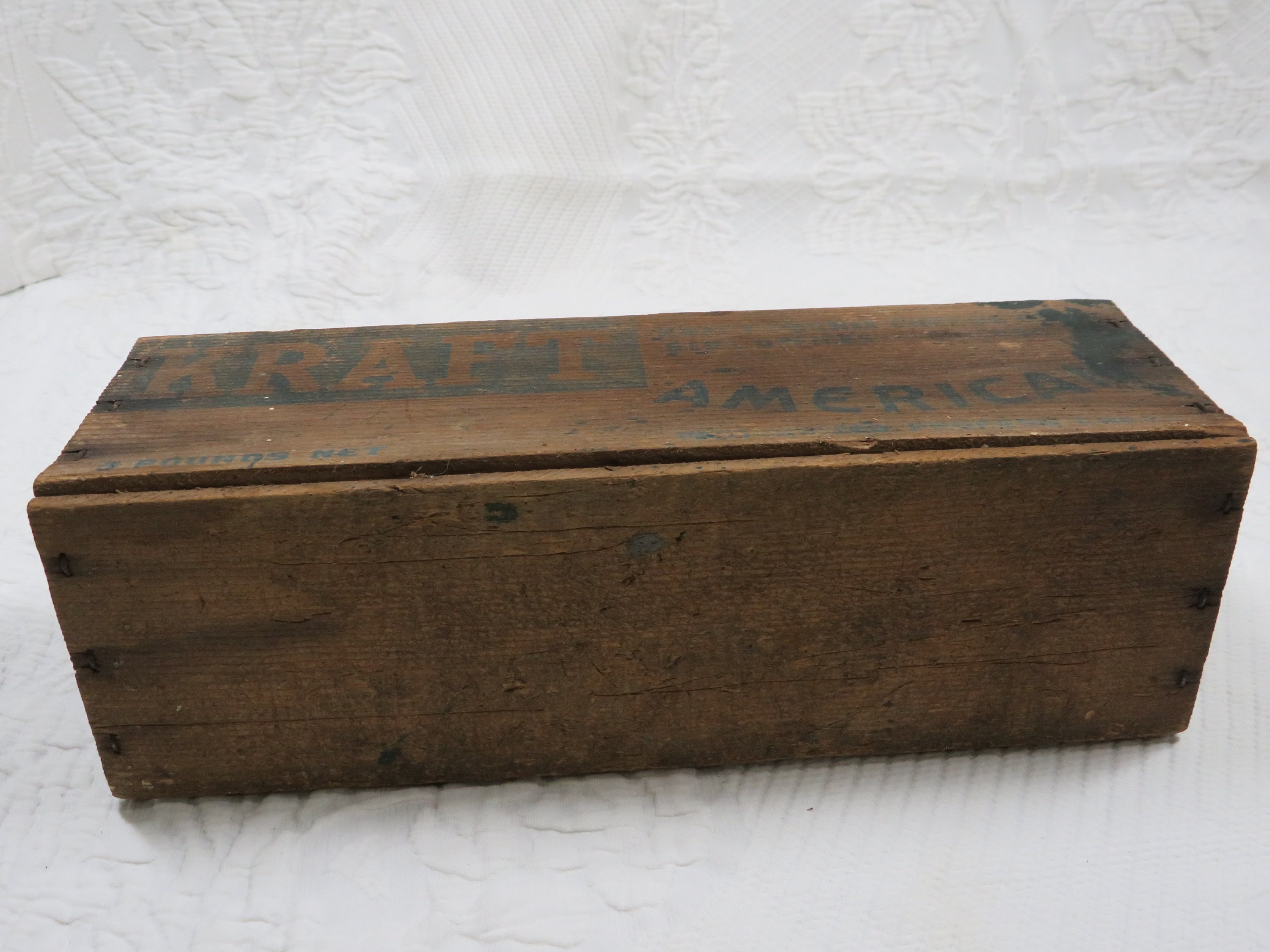 Wood Cheese Box Kraft American Cheese Vintage Etsy