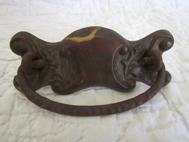 Antique Handle Brass and Metal ornate Pull SALE