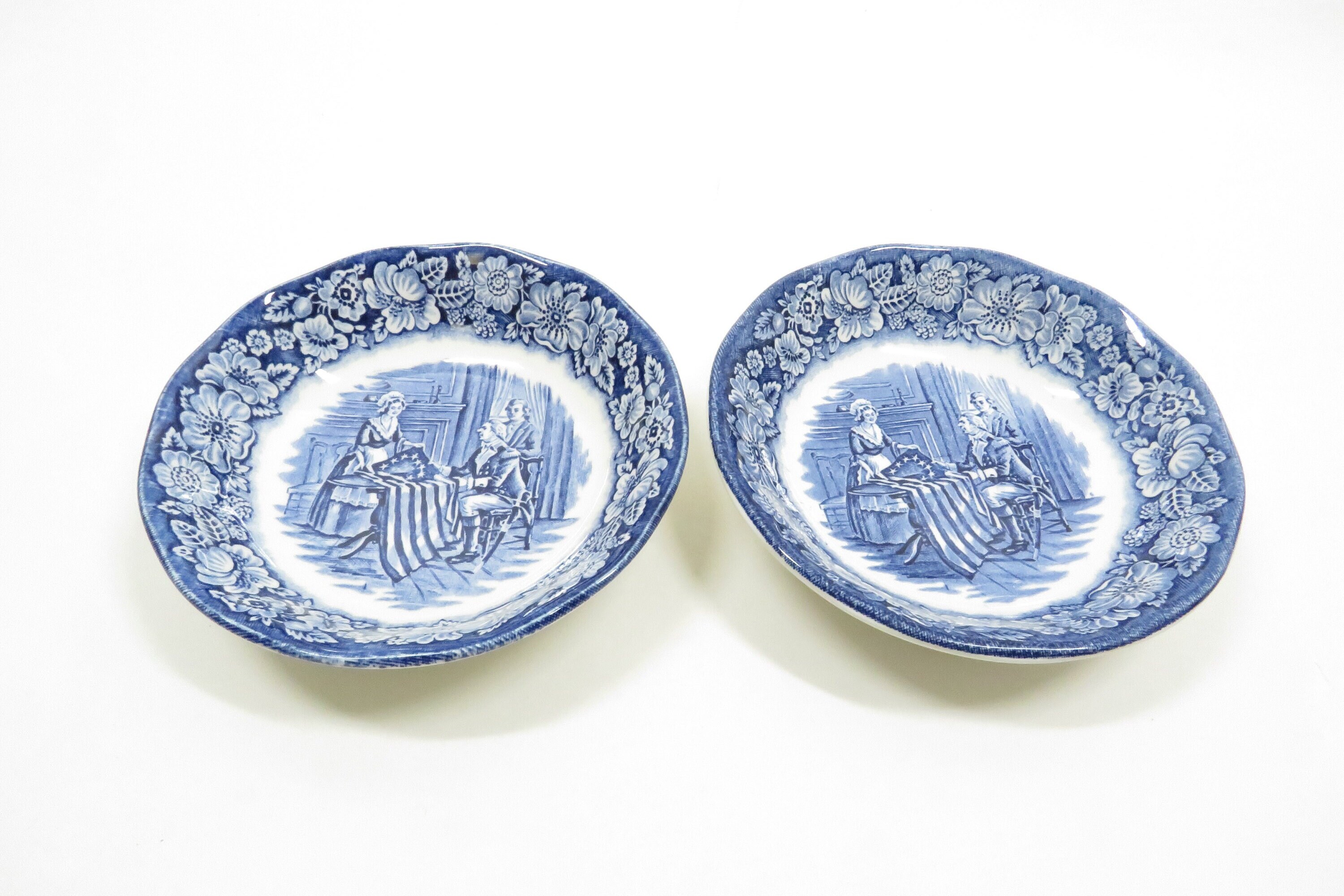 【VINTAGE】LIBERTY BLUE リバティーブルー　プレート　8P VINTAGE】LIBERTY BLUE リバティーブルー プレート 8P