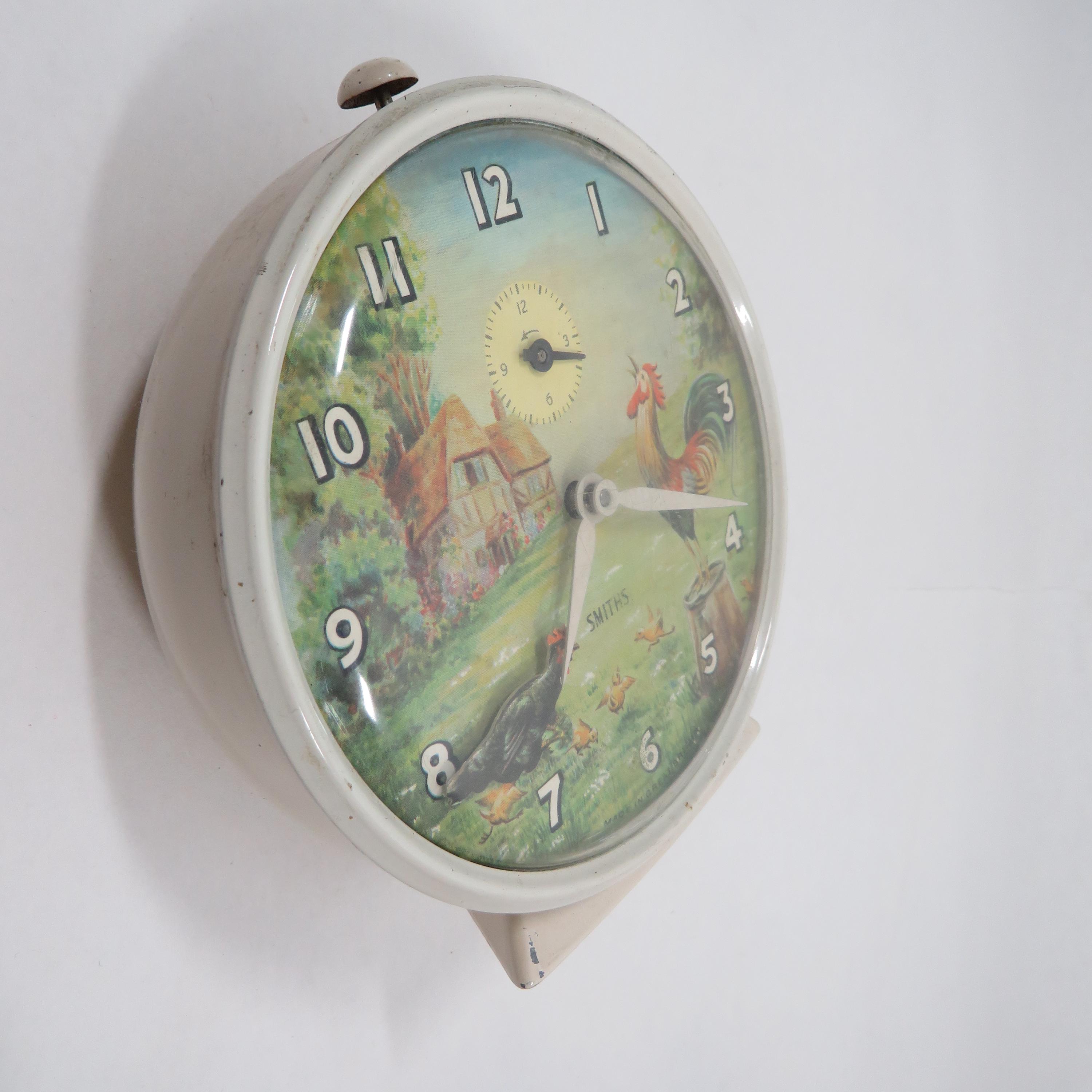 Smiths Alarm Clock Mid Century Vintage Farm Scene - Etsy