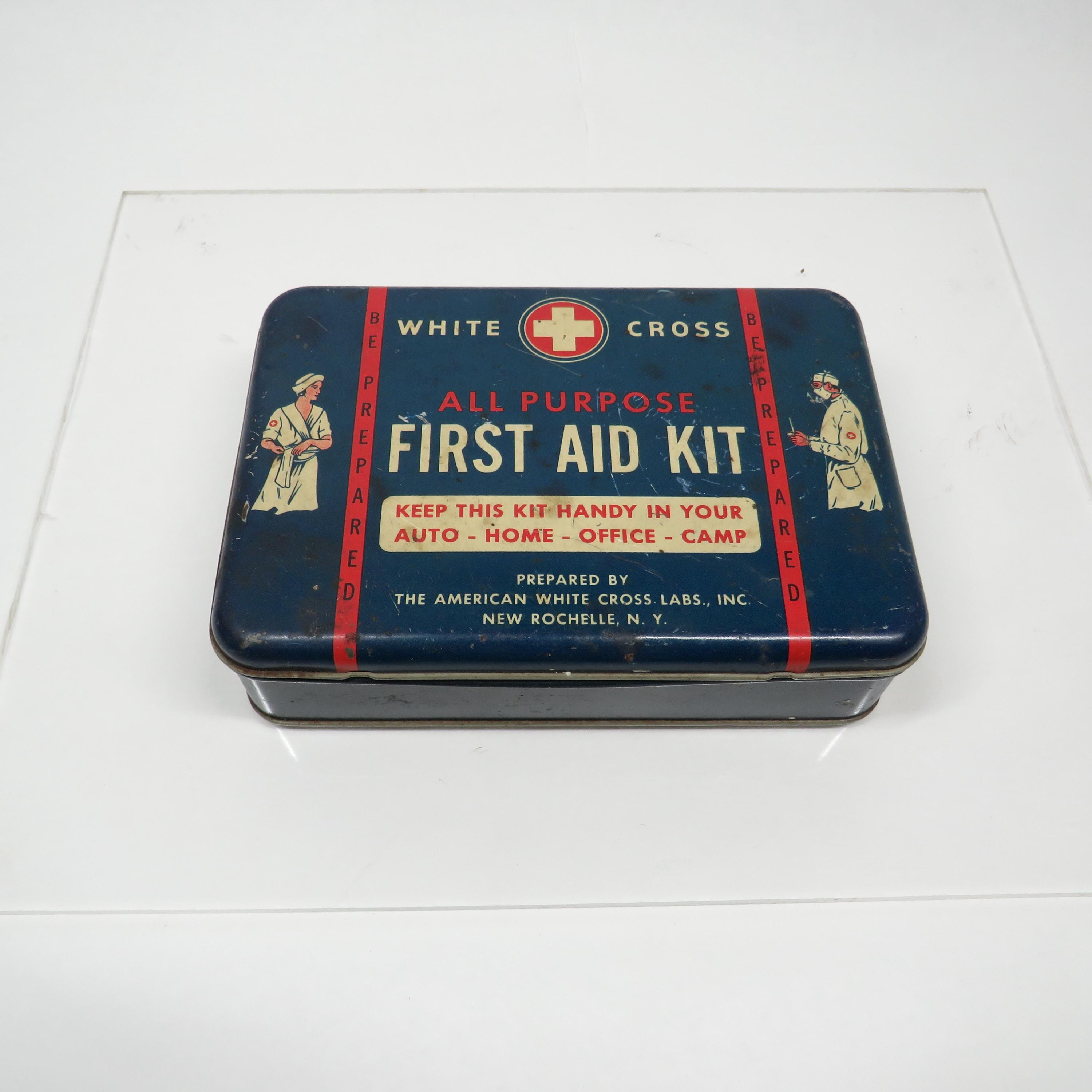 Vintage Metal First Aid Kit - Etsy