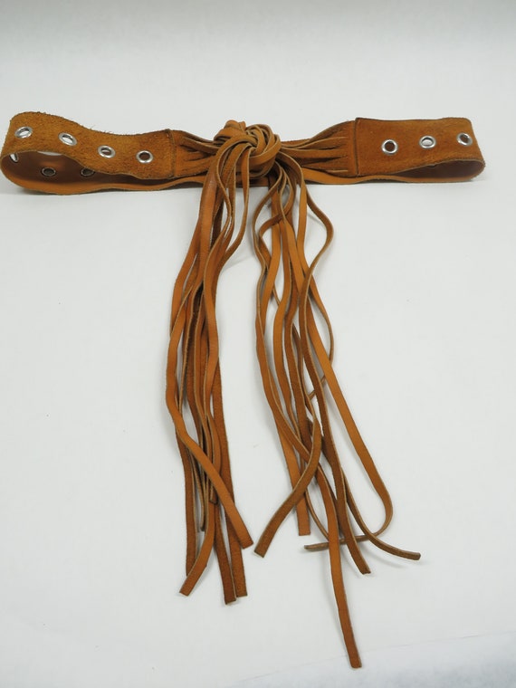 Belt Suede Brown Vintage Accessory - image 2