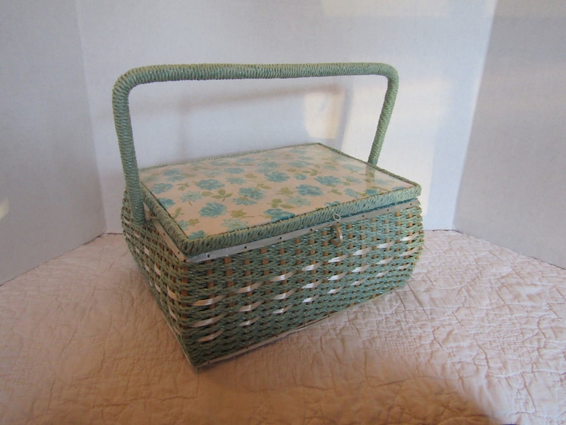 Sewing Basket Dritz Vintage Mid Century not perfect