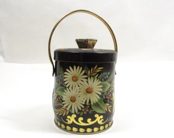 Floral Tin Storage Murray Allen Candy tin Vintage