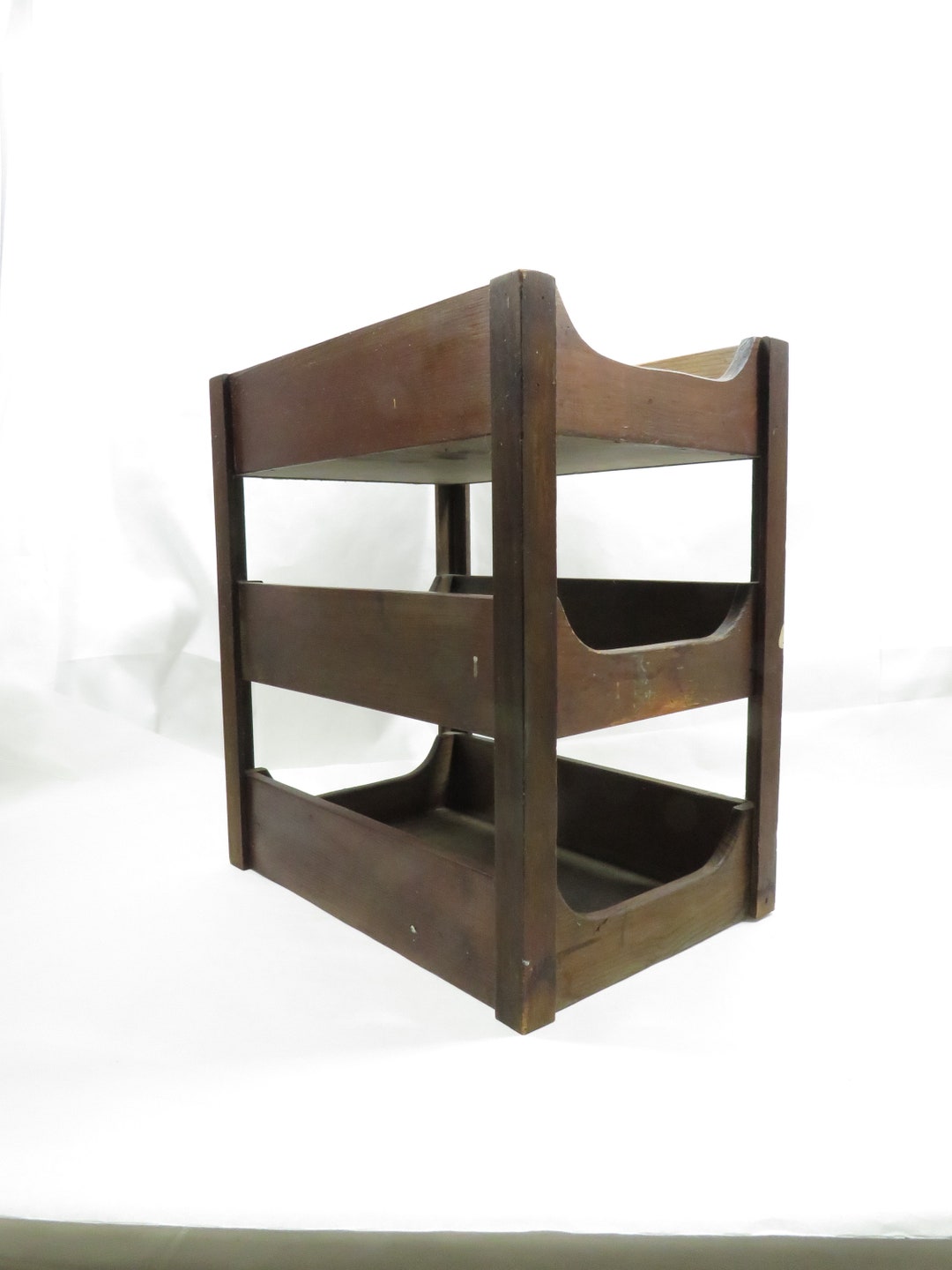 Tray Letter Organizer Storage 3 Tier Vintage Office Desk - Etsy