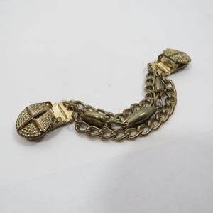Sweater Clip Guard gold tone metal Vintage collectible Jewelry