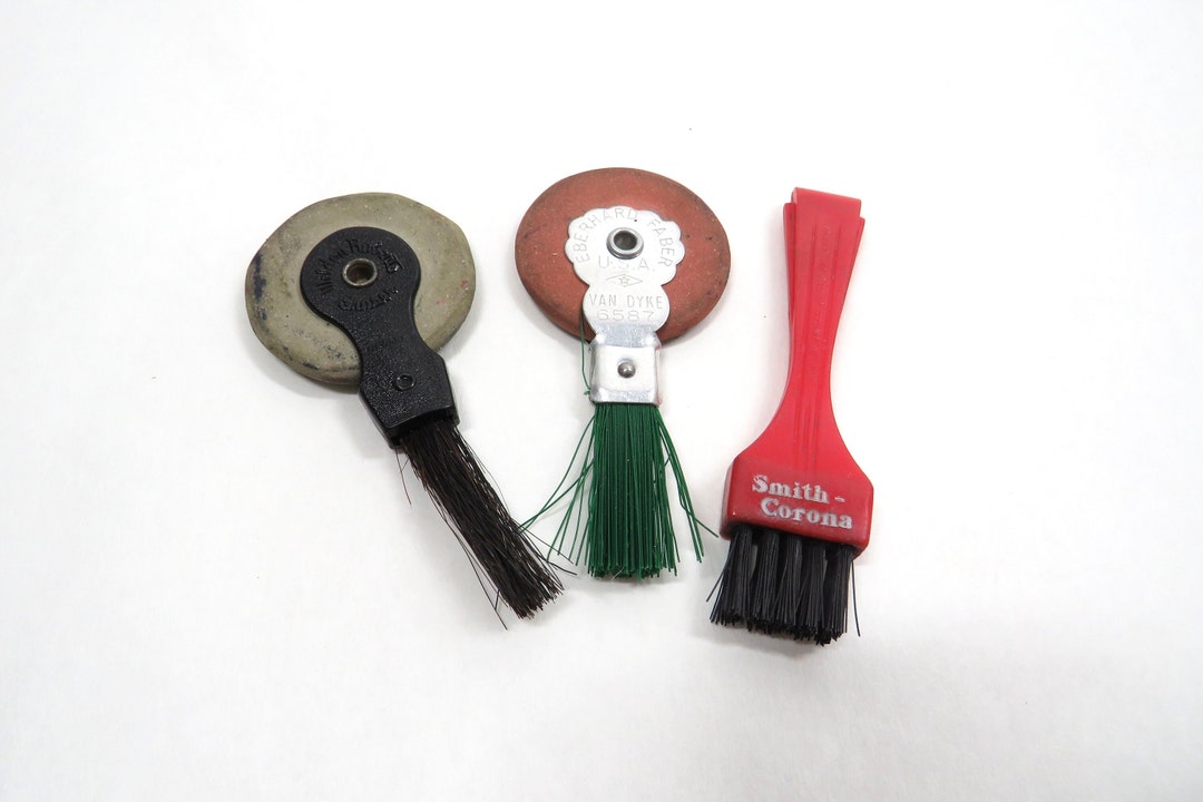 3 Wheel Erasers and Brushes Typewriter Accessories Vintage Etsy