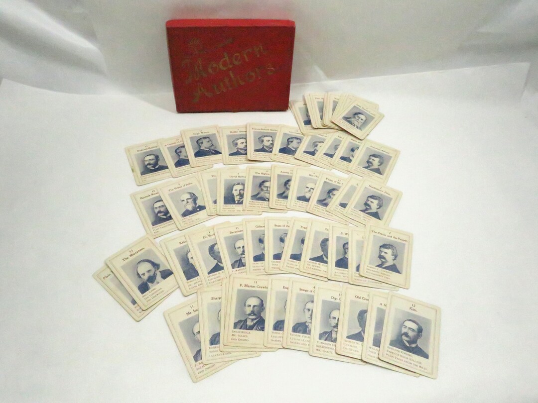 Milton Bradley Modern Authors Card Game Vintage / Antique - Etsy