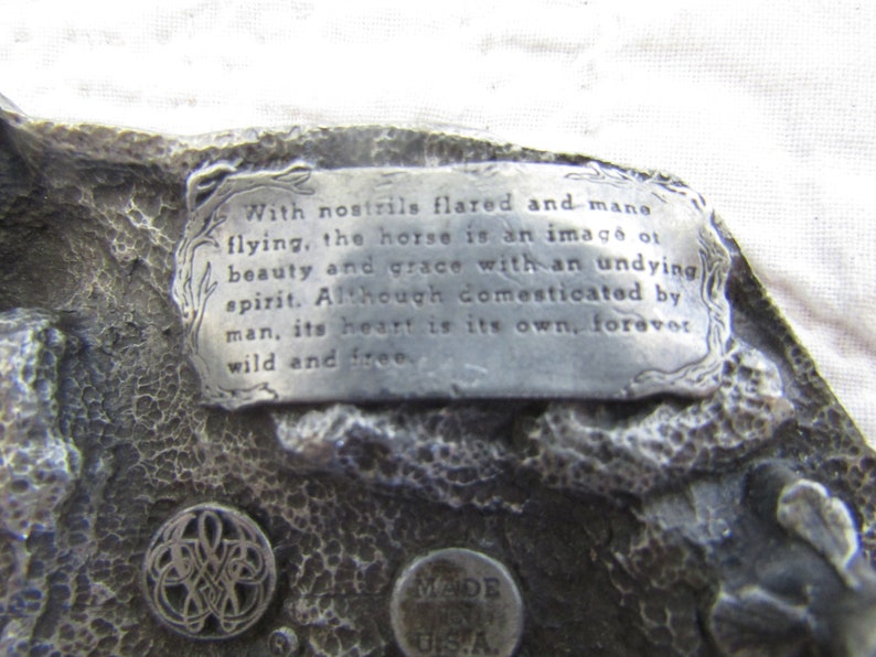 Pewter Bergamot Horse Belt Buckle 1983