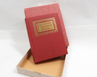 Friendship Birthday Book in box Antique collectible